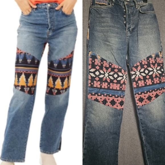 We The Free Denim - Free Poeple We The Free Rocky Mountain Straight Leg Jeans Size 26 EUC